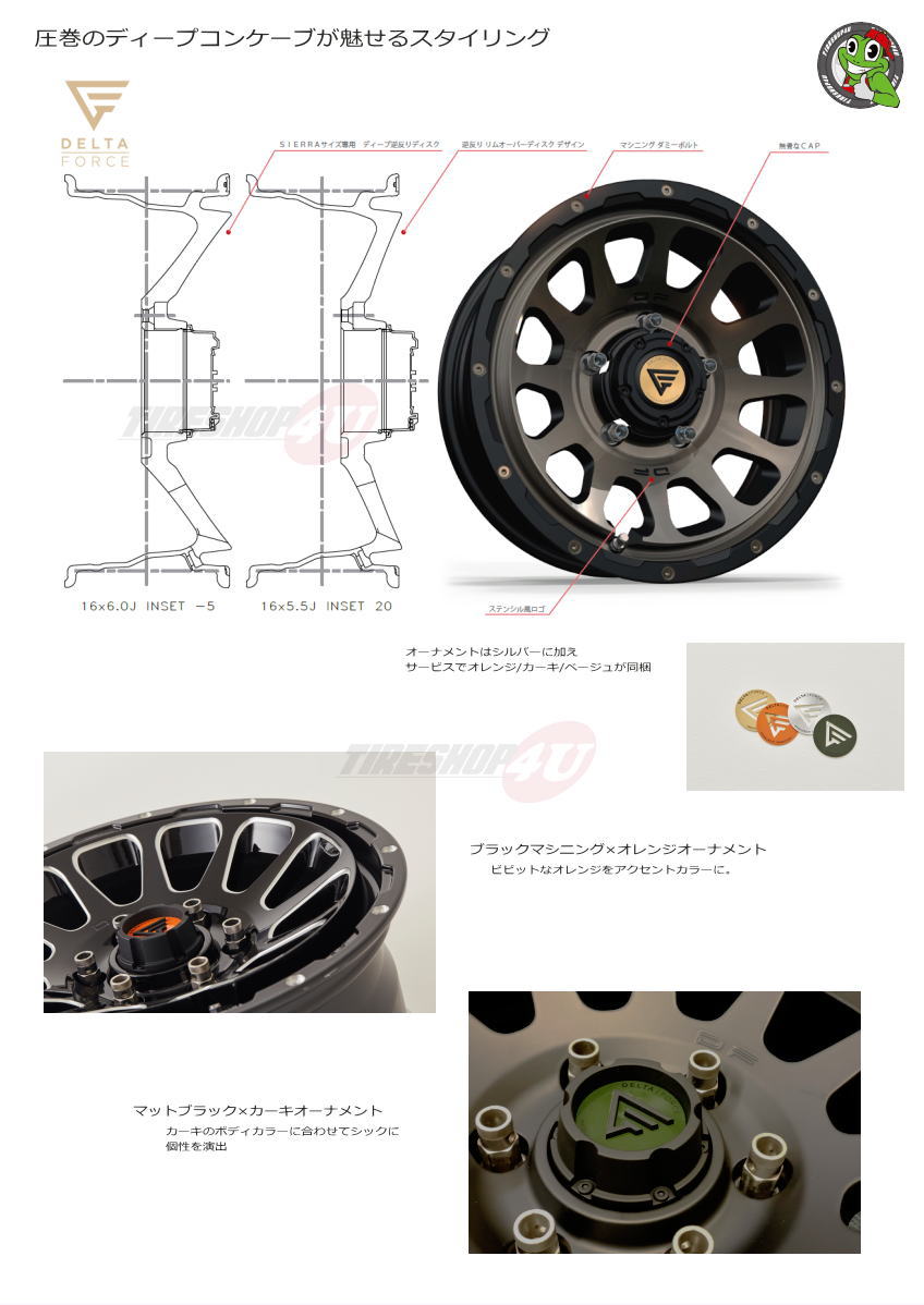 楽天市場 Delta Force Oval デルタフォース オーバル 17x7 0j 5 114 3 32 Cb 73f マットブラック トヨタ Rav4 Tire Shop 4u 楽天市場店