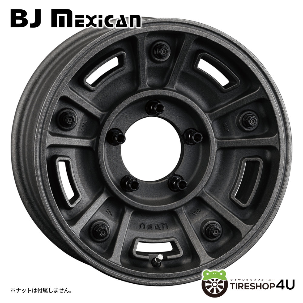 DEAN BJ MEXICAN 16x8.0J 5/150 +0 SHOT CHARCOAL BLACK クリムソン ディーン バハ・メキシカン ショットチャコールブラック 新品アルミホイール1本価格 [4本購入で送料無料]