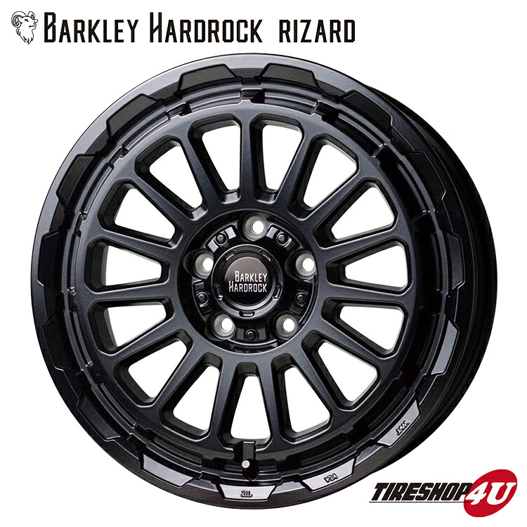 16インチ BARKLEY HARDROCK RIZARD 16x7.0 5/114.3 +38 セミグロスブラック 新品アルミホイール1本価格 4本購入で送料無料 18,978円