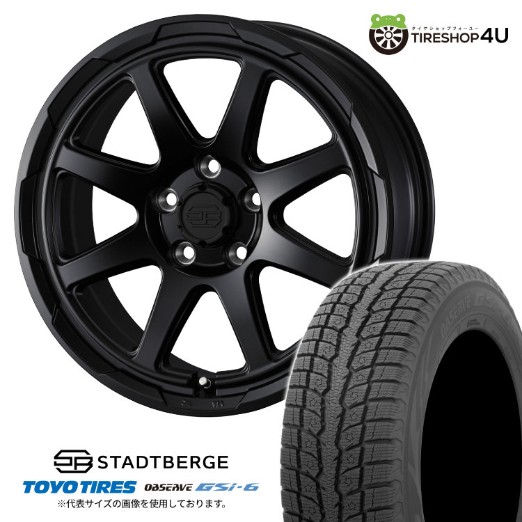 【最大P15倍】WEDS STADTBERGE 16×6.0J 5/139.7 -5 セミマットブラック TOYO OBSERVE GSi-6 215/70R16 100Q 2025年製 スタッドレスタイヤホイール 4本セット 16インチ 【ジムニーシエラ ノマド JB74W JB43W】|TIRE SHOP 4U 店