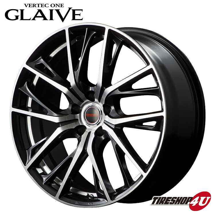 【最大P15倍】18インチ VERTEC ONE GLAIVE 18x7.0 5/114.3 +48 ダイヤモンドブラックポリッシュ/アンダーカットDC新品アルミホイール1本価格4本購入で送料無料｜TIRE SHOP 4U 店