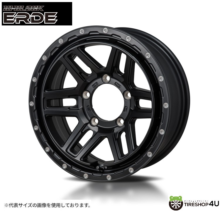 4本購入で送料無料 16インチ HI-BLOCK ERDE 16×6.0J 5/139.7 -5 サテンブラックミーリング SUZUKI ジムニーシエラ シエラ ワイド JB74W MONZA JAPAN モンツァジャパン JP三陽 ハイブロック エルデ 新品 アルミホイール単品1本価格 16x6J オフロード系 19,573円