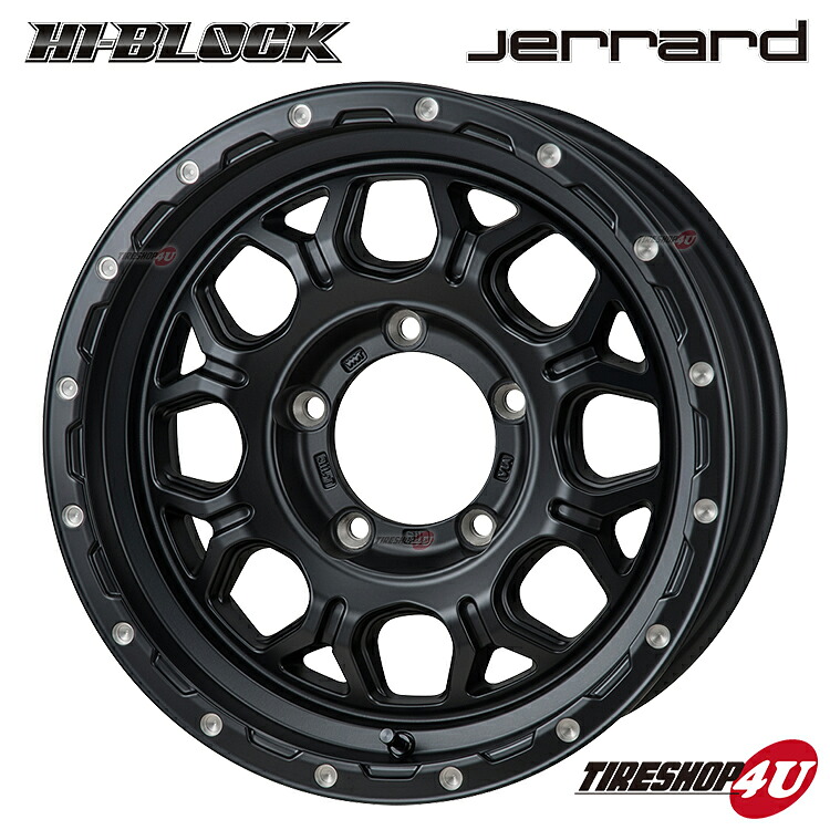 4本購入で送料無料 16インチ HI-BLOCK JERRARD 16×5.5J 5/139.7 +22 サテンブラックミーリング ジムニー JB64W JB23W jimny MONZA JAPAN モンツァジャパン JP三陽 ハイブロック ジェラード 新品 アルミホイール単品1本価格 16x5.5