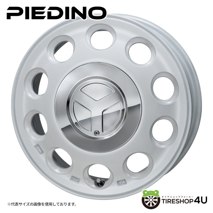 4本購入で送料無料 14インチ PIEDINO 14×4.5J 4/100 +45 パールホワイト N-BOX N-ONE スペーシア デリカミニ ハスラー 軽自動車 軽トラック カスタム車など MONZA JAPAN モンツァジャパン JP三陽 ピエディーノ 新品 アルミホイール単品1本価格 14x4.5