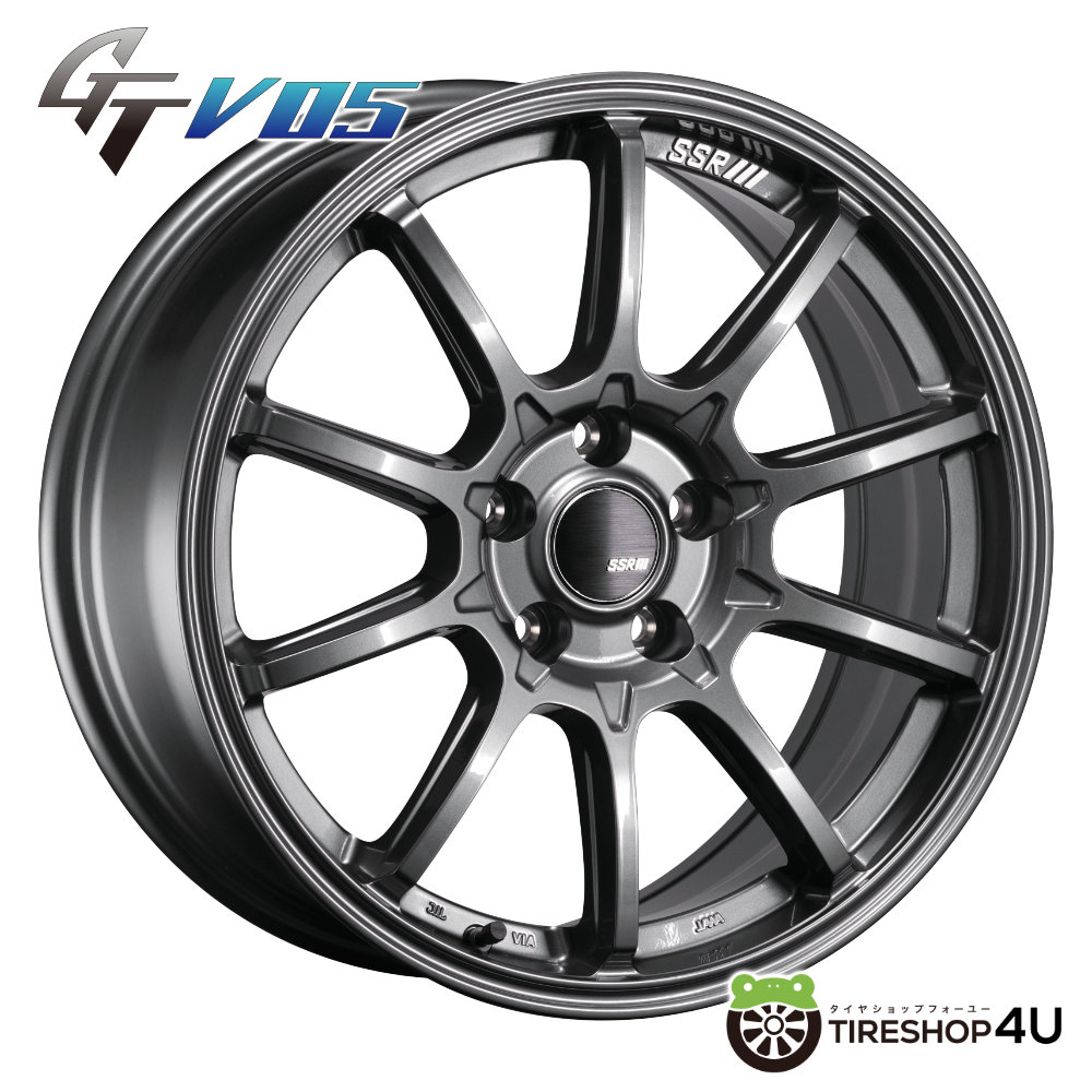 【最大P15倍】TANABE SSR GTV05 18x8.0J 5/100 +38 HUB73Φ グラファイトガンメタ ※ｽﾎﾟｰｸｽﾃｯｶｰは同梱エスエスアール タナベ新品アルミホイール1本価格 [4本購入で送料無料]｜TIRE SHOP 4U 店