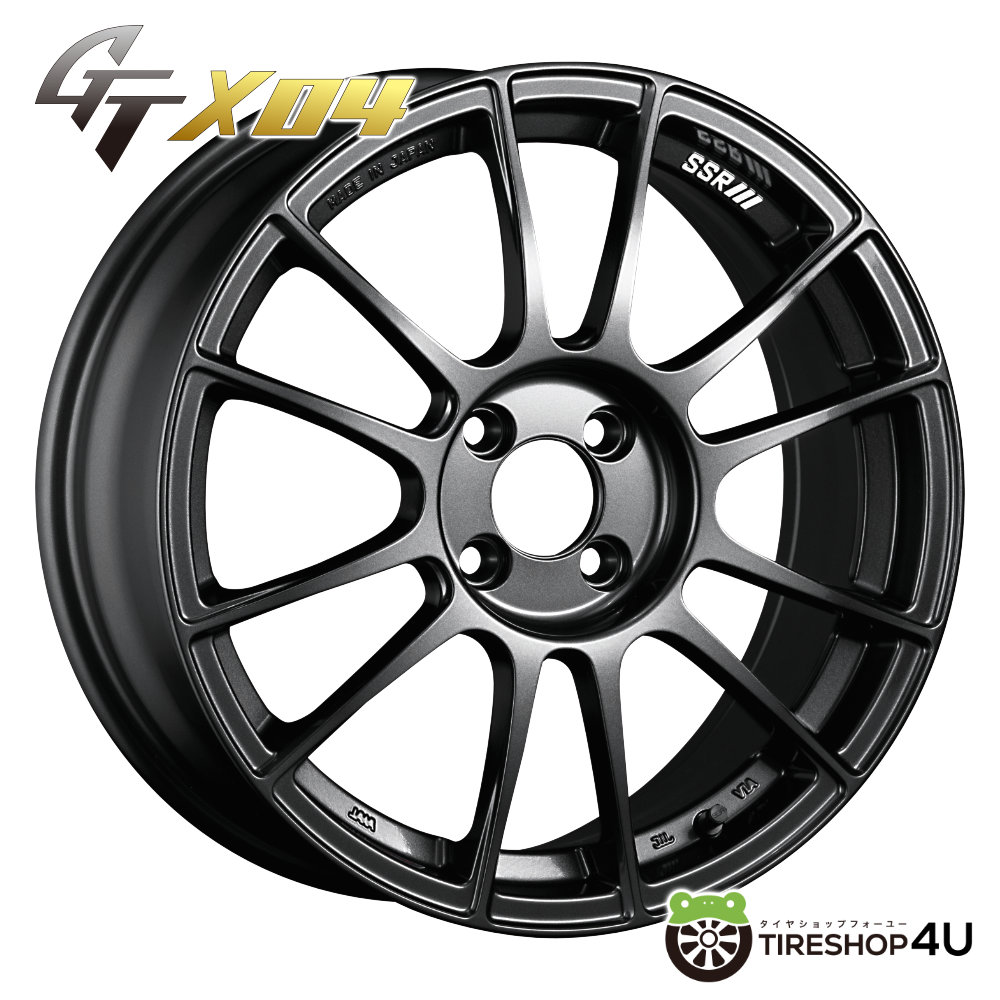 TANABE SSR GTX04 16x6.5J 4/100 +45 HUB73Φ ダークガンメタ FACE：SMI エスエスアール タナベ 新品アルミホイール1本価格 [4本購入で送料無料]