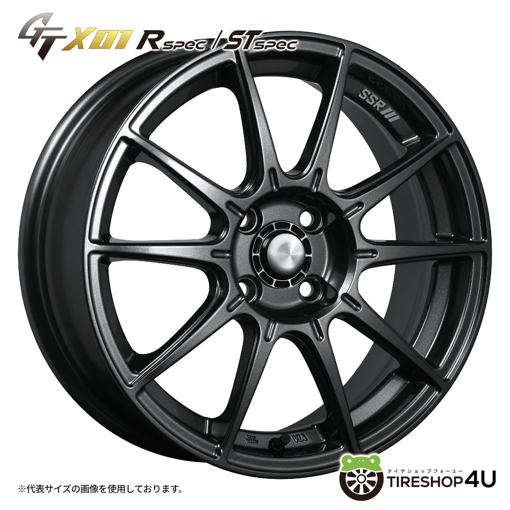 TANABE SSR GTX01 ST-spec 16x6.5J 4/100 +48 HUB73Φ ダークガンメタ FACE：STD エスエスアール タナベ STスペック REAL SPORTS×tanabe コラボ商品 S660 新品アルミホイール1本価格 [4本購入で送料無料]