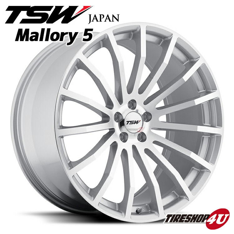 1670 16×7.0J 16インチTSW (マロリー) Mallory +35シルバーw/ 5/100 ミラーカットフェイス 新品アルミホイール1本価格