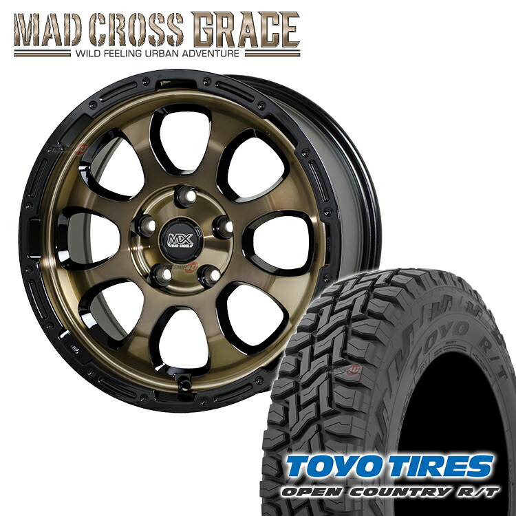 【楽天市場】MAD CROSS GRACE 16x7J 5/114.3 +38 ブロンズ