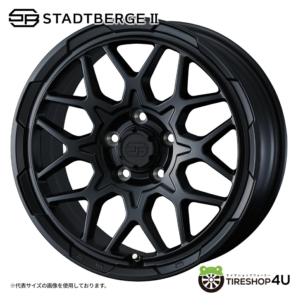 14インチ WEDS WEDS ADVENTURE STADTBERGE2 14x5.0J 5/114.3+48 MBK セミマットブラック ウェッズ ウェッズアドベンチャー スタッドベルク2 ホイール単品1本価格[4本購入で送料無料] タウンエース、ライトエース（S400）