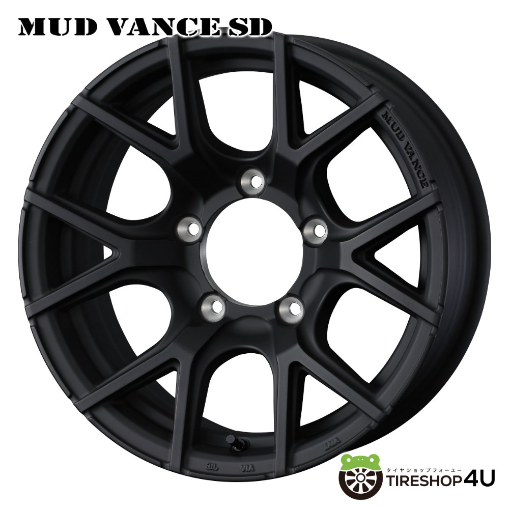 16インチ WEDS ADVENTURE MUD VANCE SD 16x5.5J 5/139.7 +22 FBK フルマットブラック ウェッズ アドベンチャー マッドヴァンス マッドバンス ジムニー JB JA 新品アルミホイール1本価格 [4本購入で送料無料]