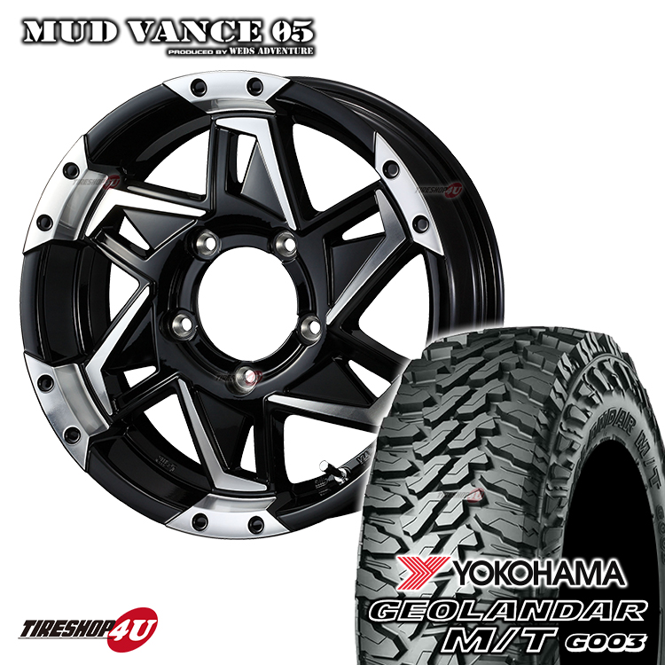 送料無料HOT 185/85R16 16インチ WEDS マッドヴァンス 06 5.5J 5.50-16