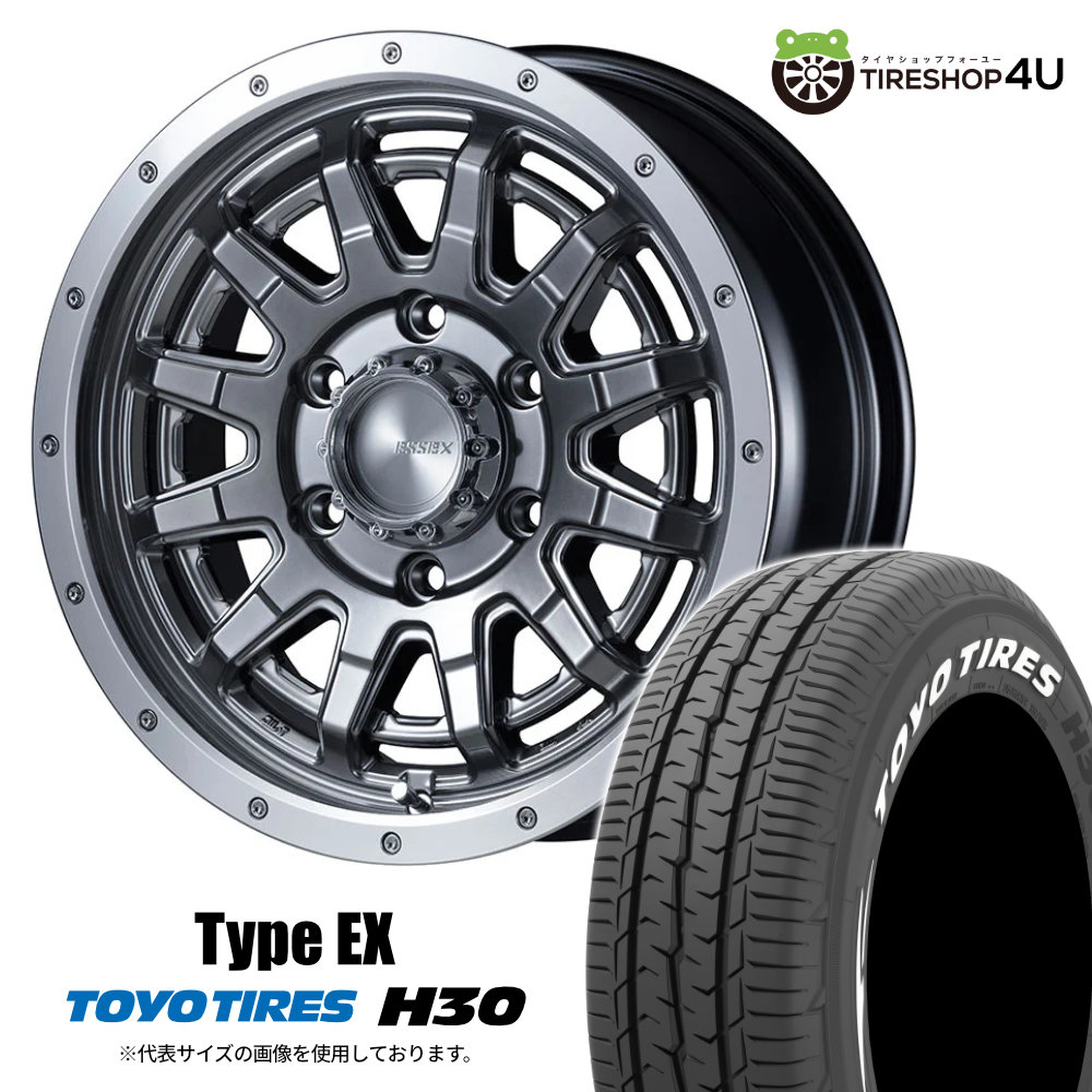 ESSEX Type EX ESSEX-EX-16 16X6.5J 6/139.7 +38 ハイパーグロス HG JWL-T TOYO H30 215/65R16 109/107R ホワイトレター 新品 タイヤホイール 4本セット 16インチ エセックス タイプEX 1PC トーヨータイヤ ハイエース 200系 バン 商用車