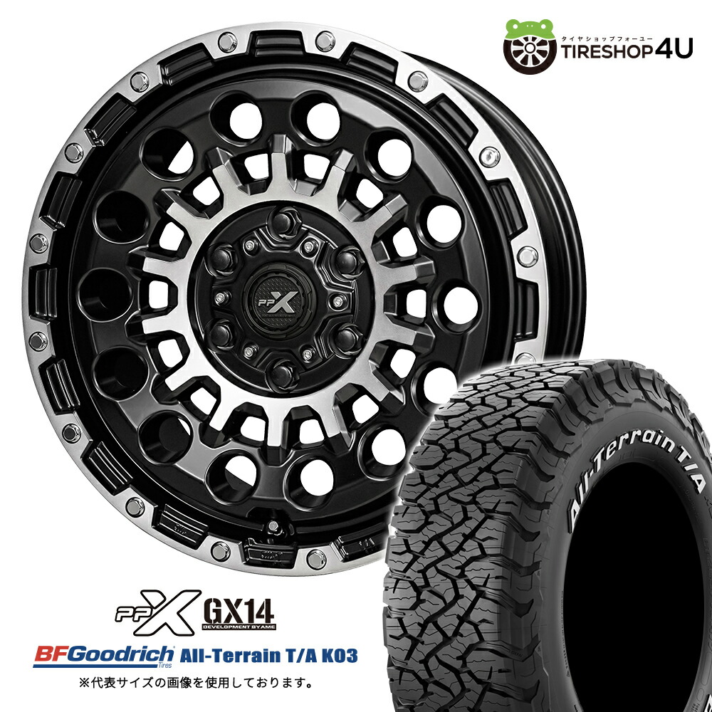 【取付対象】 KYOHO PPX GX14 18×8.0J 6/139.7 +50 マットブラックポリッシュ BFGoodrich All-Terrain T/A KO3 265/65R18 LT 117/114S WL サマータイヤホイール 4本セット 18インチ BFグッドリッチ ホワイトレター 【 ランドクルーザー ランクル 300系 250系 】