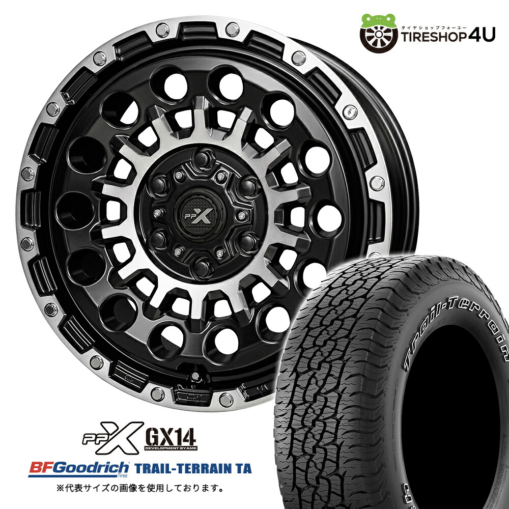 【最大P25倍】KYOHO PPX GX14 18×8.0J 6/139.7 +50 マットブラックポリッシュ BFGoodrich TRAIL-TERRAIN T/A 275/65R18 116T OWL サマータイヤホイール 4本セット 18インチ BFグッドリッチ アウトラインホワイトレター 【 ランクル 300系 250系 】