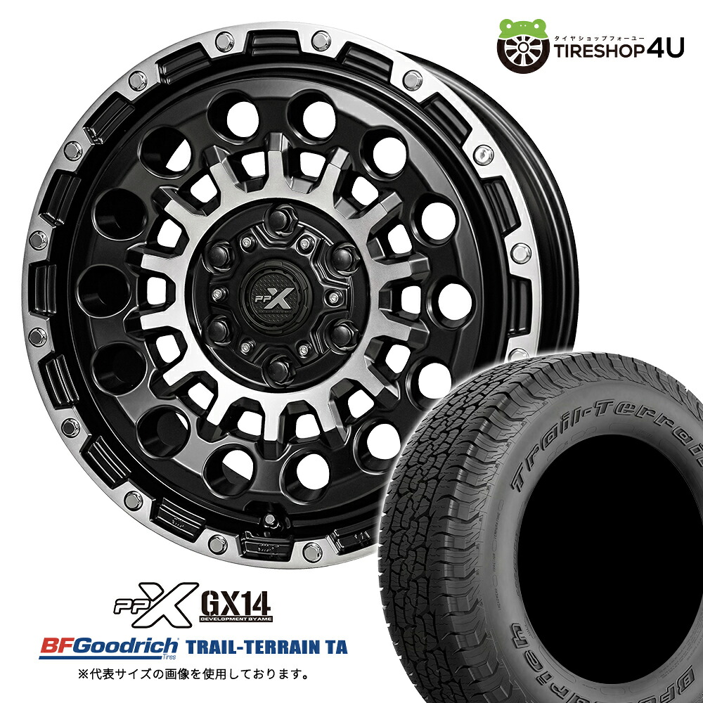 【取付対象】 KYOHO PPX GX14 18&times;8.0J 6/139.7 +50 マットブラックポリッシュ BFGoodrich TRAIL-TERRAIN T/A BL 285/60R18 116H サマータイヤホイール 4本セット 18インチ BFグッドリッチ トレイルテレーン ブラックレター 【 ランクル 300系 250系 】｜TIRE SHOP 4U 店
