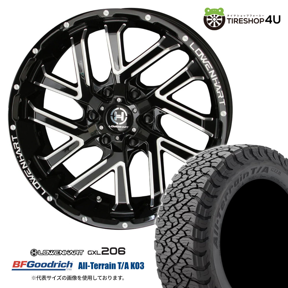 【取付対象】Lowenhart GXL206 16×6.5J 6/139.7 +38 GBM BFGoodrich All-Terrain T/A KO3 BL 215/65R16 LT 103/100S サマータイヤホイール 4本セット 16インチ 共豊 レーベンハート BFグッドリッチ ブラックレター 【ハイエース レジアスエース 200系 HIACE】
