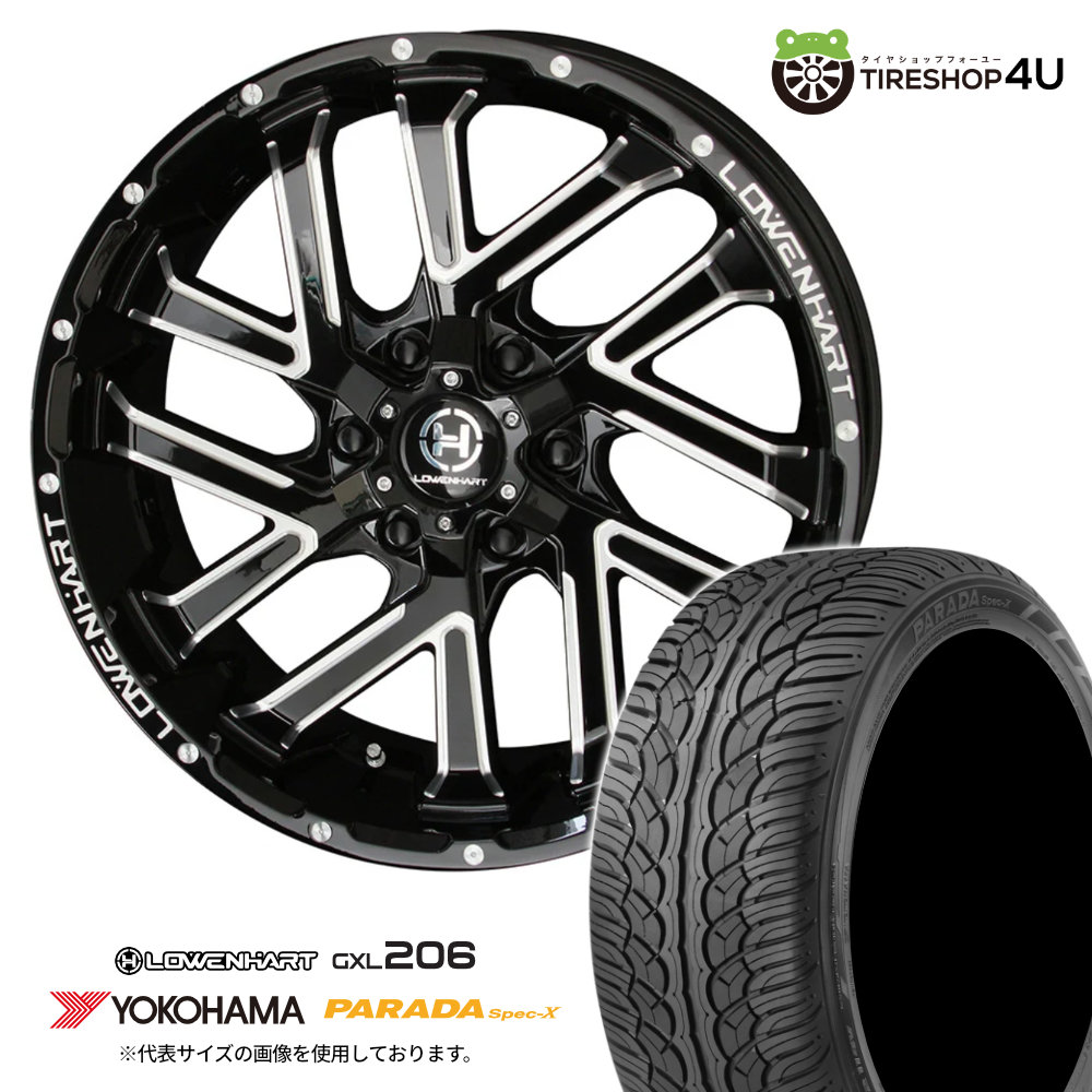 Lowenhart GXL206 20×8.5J 6/139.7 +20 GBM YOKOHAMA PARADA Spec-X PA02 285/50R20 112V サマータイヤホイール 4本セット 20インチ 共豊 レーベンハート ヨコハマ パラダ 【FJクルーザー など】 280,800円
