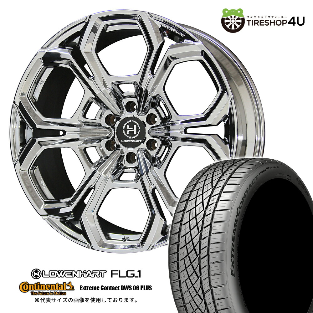 【取付対象】 Lowenhart FLG1 22×10.5J 6/139.7 +10 SBC CONTINENTAL Extreme Contact DWS 06 PLUS 265/40R22 106W XL サマータイヤホイール 4本セット 22インチ KYOHO レーベンハート コンチネンタル DWS06+ 【 プラド ハイラックス トライトン カスタム車】