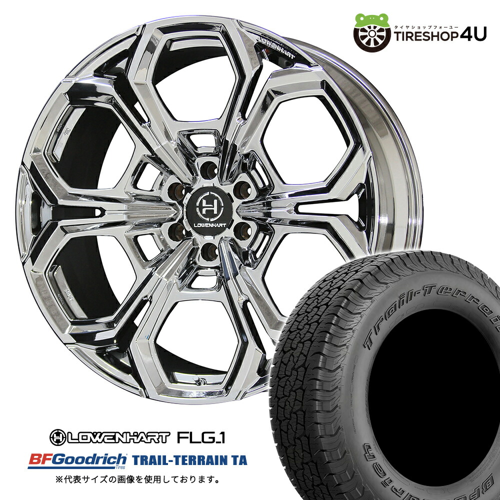 【取付対象】 Lowenhart FLG1 22×10.0J 6/139.7 +50 SBC BFGoodrich TRAIL-TERRAIN T/A BL 285/45R22 114H XL サマータイヤホイール 4本セット 22インチ KYOHO レーベンハート BFグッドリッチ ブラックレター 【 ランクル 300系 250系 LX600 カスタム車】