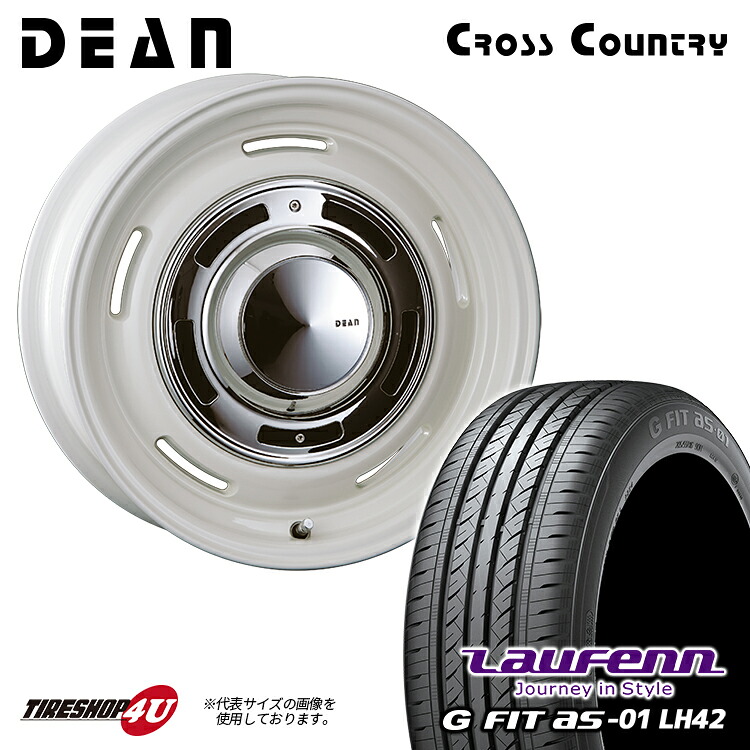 DEAN CROSS COUNTRY 16X6.5J 5/114.3 +5/127 +32 マーガレットホワイト HANKOOK Laufenn G Fit as-01 LH42 205/60R16 新品 タイヤホイール 4本セット 16インチ ノア ヴォクシー ステップワゴン など クリムソン ディーン クロスカントリー ハンコック ラウフェン｜TIRE SHOP 4U 店