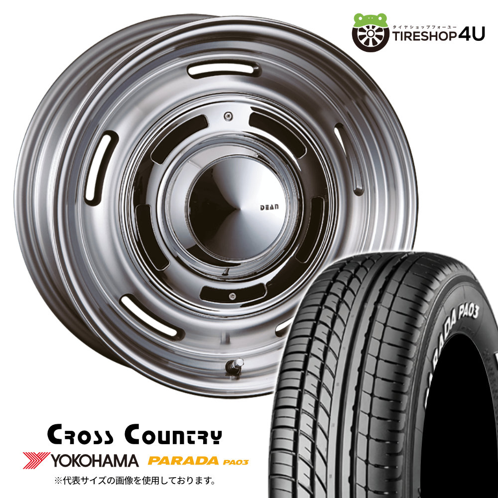 【取付対象】 CRIMSON DEAN CROSS COUNTRY 16×7.0J 6/139.7 +40 グレー YOKOHAMA PARADA PA03 215/65R16 C 109/107S WL サマータイヤホイール 4本セット 16インチ クリムソン クロスカントリー ヨコハマ パラダ ホワイトレター 【 ハイエース 200系 】