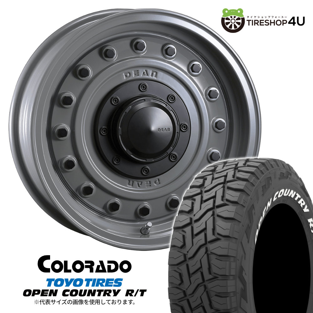 【取付対象】 CRIMSON DEAN COLORADO 16&times;6.5J 6/139.7 +38 グレー TOYO OPEN COUNTRY R/T 215/65R16 C 109/107Q WL サマータイヤホイール 4本セット 16インチ クリムソン コロラド トーヨー オープンカントリー ホワイトレター 【 ハイエース 200系 】｜TIRE SHOP 4U 店