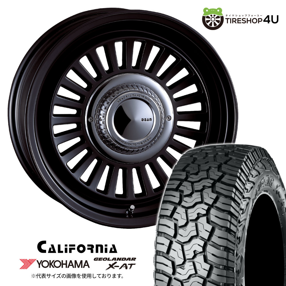 【取付対象】 CRIMSON DEAN CALIFORNIA 17×7.5J 6/139.7 +20 マットブラック YOKOHAMA GEOLANDAR X-AT G016 275/65R17 LT 121/118Q サマータイヤホイール 4本セット 17インチ クリムソン カリフォルニア ヨコハマ ジオランダー XAT 【 プラド トライトン 】