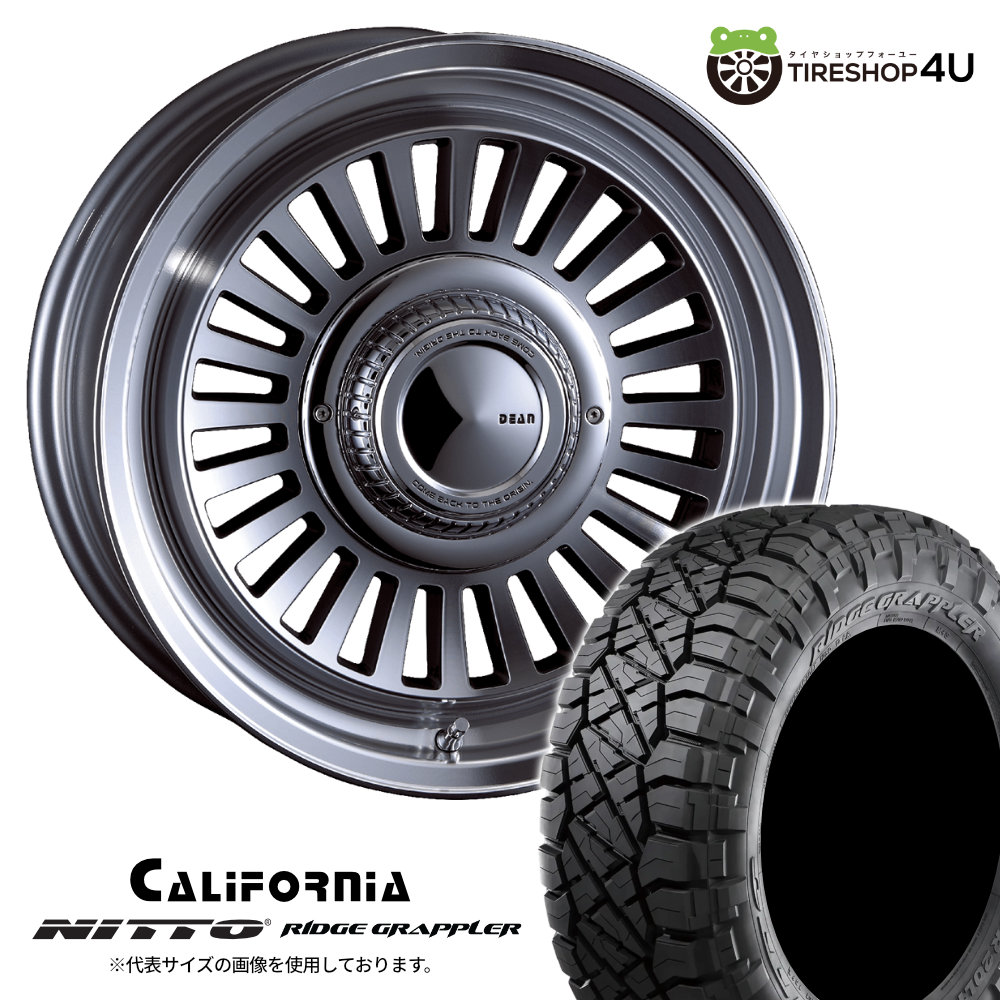 【取付対象】 CRIMSON DEAN CALIFORNIA 17×7.5J 6/139.7 +20 バーニッシュグレー NITTO RIDGE GRAPPLER 285/70R17 121/118Q LT サマータイヤホイール 4本セット 17インチ クリムソン カリフォルニア ニットー リッジグラップラー 【 FJクルーザー 】
