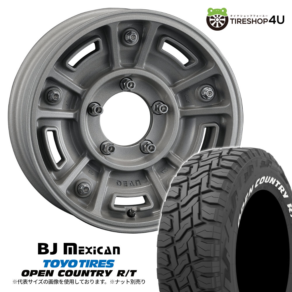 【最大P15倍】CRIMSON DEAN BJ Mexican 16&times;6.0J 5/139.7 -5 ショットクリア TOYO OPEN COUNTRY R/T 235/70R16 106Q WL サマータイヤホイール 4本セット 16インチ クリムソン BJメキシカン トーヨー RT ホワイトレター 【 ジムニーシエラ JB74W 】｜TIRE SHOP 4U 店