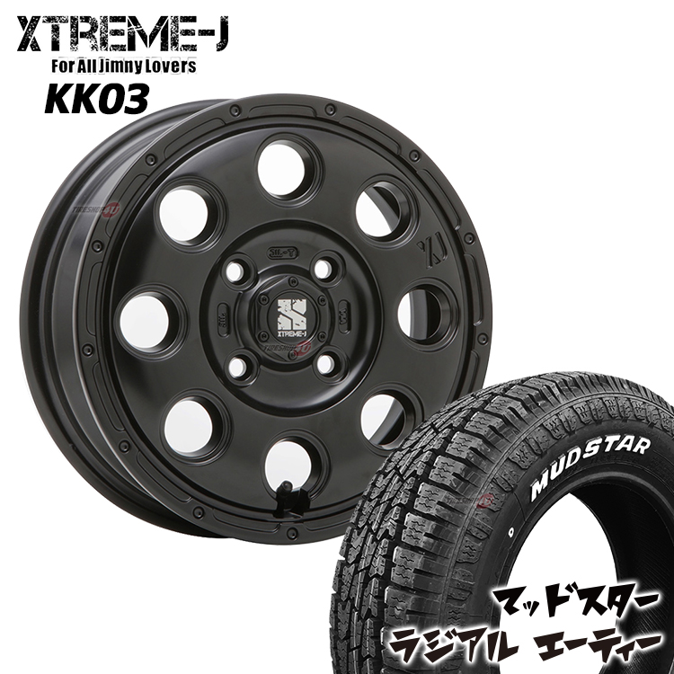 楽天市場】XTREME-J KK03 13x4.00B 4/100 +43 サテンブラック MUDSTAR 