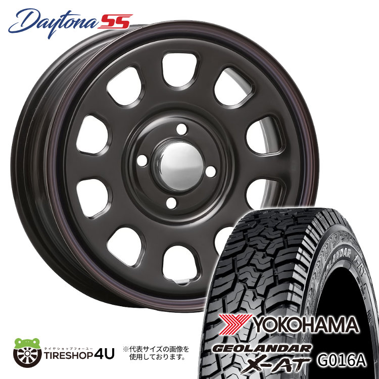 【楽天市場】新品 タイヤホイールセット 4本価格 15インチ プロボックス サクシード など MLJ DAYTONA SS 15X6.0J 4/100  +30 6J ブラック 赤青ライン MUDSTAR RADIAL A/T 195/65R15 91H ホワイトレター マッドスター ラジアル AT  デイトナSS ...