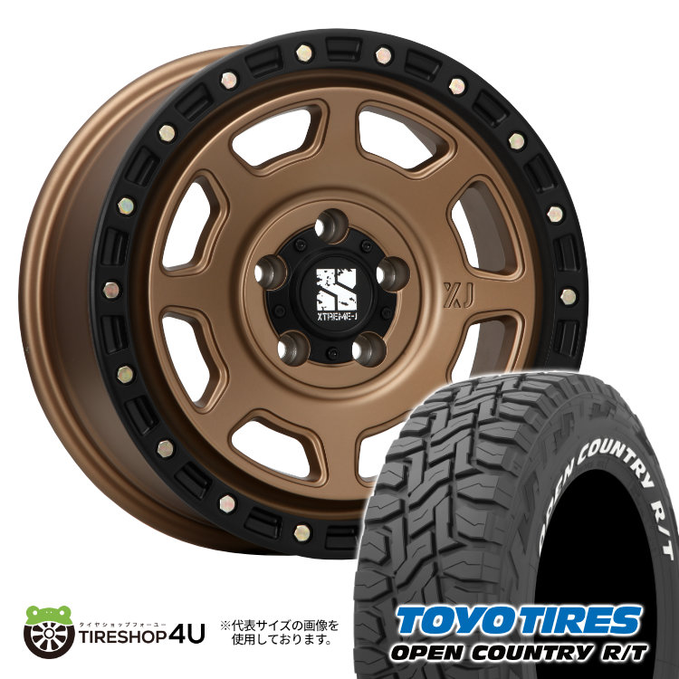 XTREME-J XJ07 14X5.0J 5/114.3 +48 5J マットブロンズ JWL-T TOYO OPEN COUNTRY R/T 165/80R14 97/95N ホワイトレター 新品 14インチ タイヤホイール 4本セット価格 タウンエース S400 など MLJ エクストリームJ トーヨー オープンカントリー RT オフロード系｜TIRE SHOP 4U 店