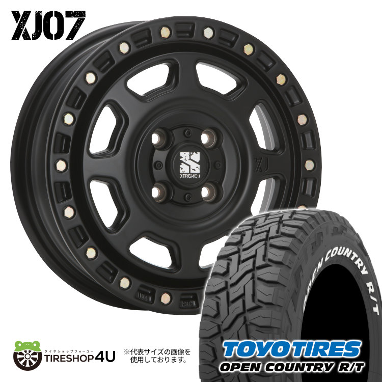 【楽天市場】XTREME-J XJ07 14X5.0J 4/100 +30 5J サテンブラック JWL-T TOYO OPEN COUNTRY  R/T 165/80R14 97/95N LT ホワイトレター 新品 14インチ タイヤホイール 4本セット価格 プロボックス サクシード など  MLJ エクストリームJ トーヨー ...