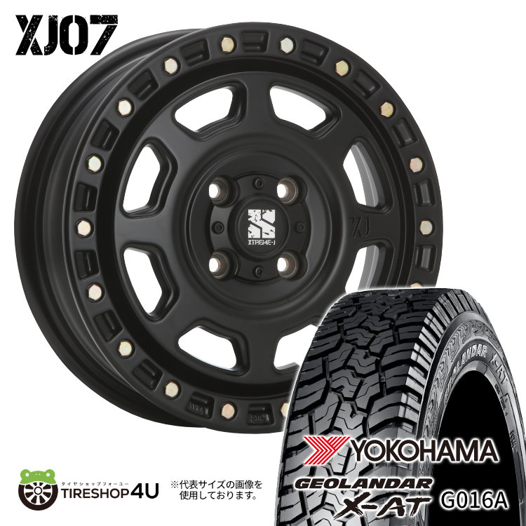 【最大P25倍】MLJ XJ07 15×4.5J 4/100 +43 SB サテンブラック YOKOHAMA GEOLANDAR X-AT G016A 165/60R15 77H サマータイヤホイール 4本セット 15インチ XTREME-J エクストリームJ ヨコハマ ジオランダー 【 ハスラー デリカミニ 軽自動車 】