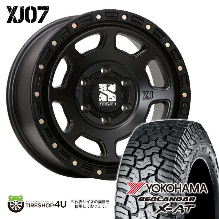 【最大P15倍】MLJ XJ07 17×8.0J 6/139.7 +20 SB サテンブラック YOKOHAMA GEOLANDAR X-AT G016 265/70R17 121/118Q LT サマータイヤホイール 4本セット 17インチ XTREME-J エクストリームJ ヨコハマ ジオランダー 【 プラド トライトン など】|TIRE SHOP 4U 店