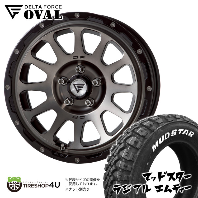 楽天市場】DELTA FORCE OVAL 17x7J 5/114.3 +32 ブラックマシニング