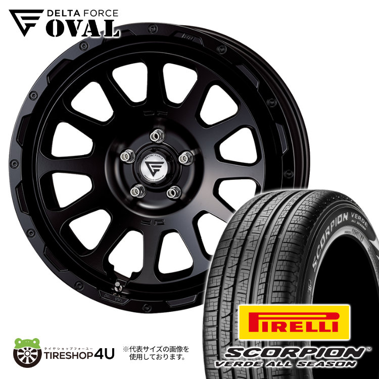 DELTA FORCE OVAL FF 20×9.0J 5/130 +25 サテンブラック PIRELLI SCORPION VERDE ALL SEASON 275/50R20 109H MO サマータイヤホイール 4本セット メルセデスベンツ Gクラス W463A ゲレンデ 新品 20インチ 20x9J 純正ボルト対応 デルタフォース オーバル ピレリ