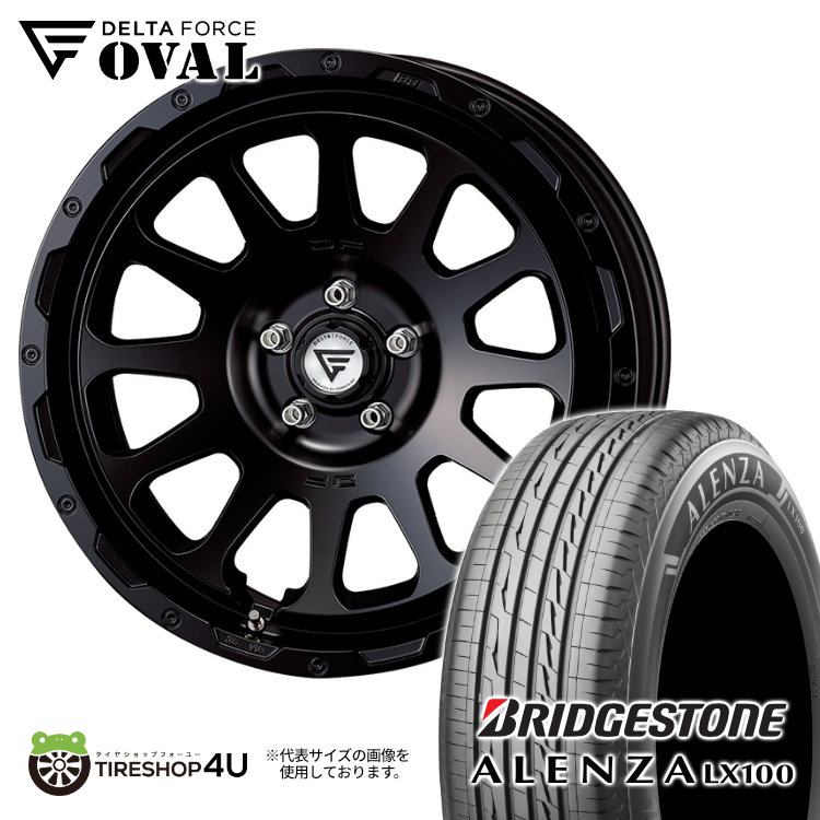 DELTA FORCE OVAL 20×9.0J 5/130 +25 サテンブラック BRIDGESTONE ALENZA LX100 275/50R20 109W サマータイヤホイール 4本セット メルセデスベンツ Gクラス ゲレンデ W463A 純正ボルト対応 新品 20インチ 20x9J デルタフォース オーバル ブリヂストン アレンザ
