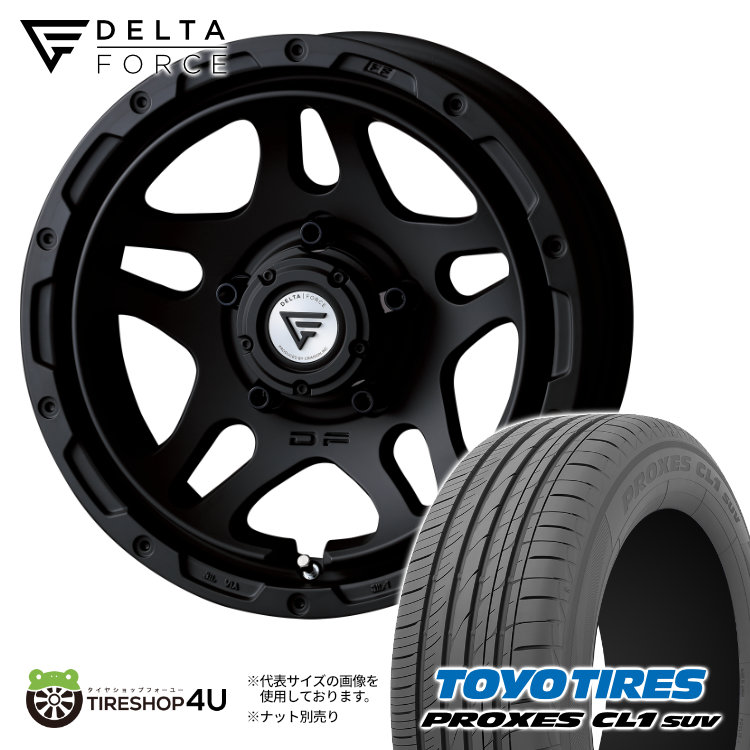 【取付対象】 DELTA FORCE OVERLANDER 16×6J 5/139.7 -5 MB マットブラック TOYO PROXES CL1 SUV 215/70R16 100H サマータイヤホイール 4本セット 16インチ プロクセス デルタフォース オーバーランダー 16x6.0J 【ジムニーシエラ JB74W JB43W JIMNY SIERRA】|TIRE SHOP 4U 店