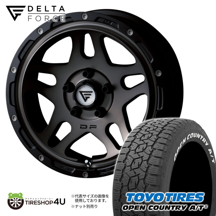 DELTA FORCE OVERLANDER 16&times;7J 5/114.3 +35 MSP マットスモークポリッシュ TOYO OPEN COUNTRY A/T3 215/70R16 100T WL ホワイトレター サマータイヤホイール 4本セット 16インチ 16x7.0J オープンカントリー AT3W デルタフォース 【デリカD5 DELICA D:5 】｜TIRE SHOP 4U 店