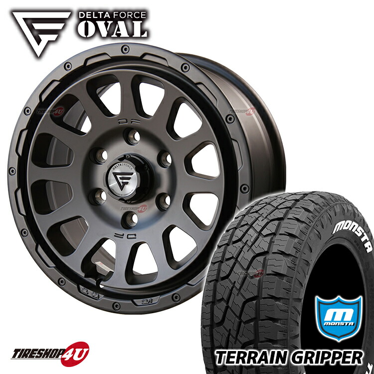 楽天市場】DELTA FORCE OVAL 17x8J 6/139.7 +20 マットブラック MONSTA