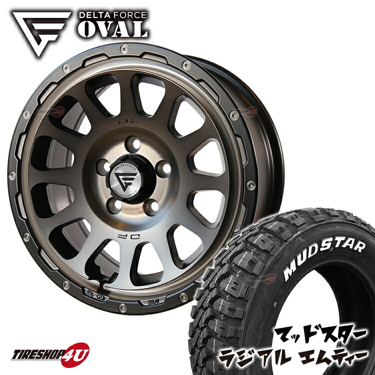 楽天市場】DELTA FORCE OVAL 17x8J 5/114.3 +35 マットスモーク