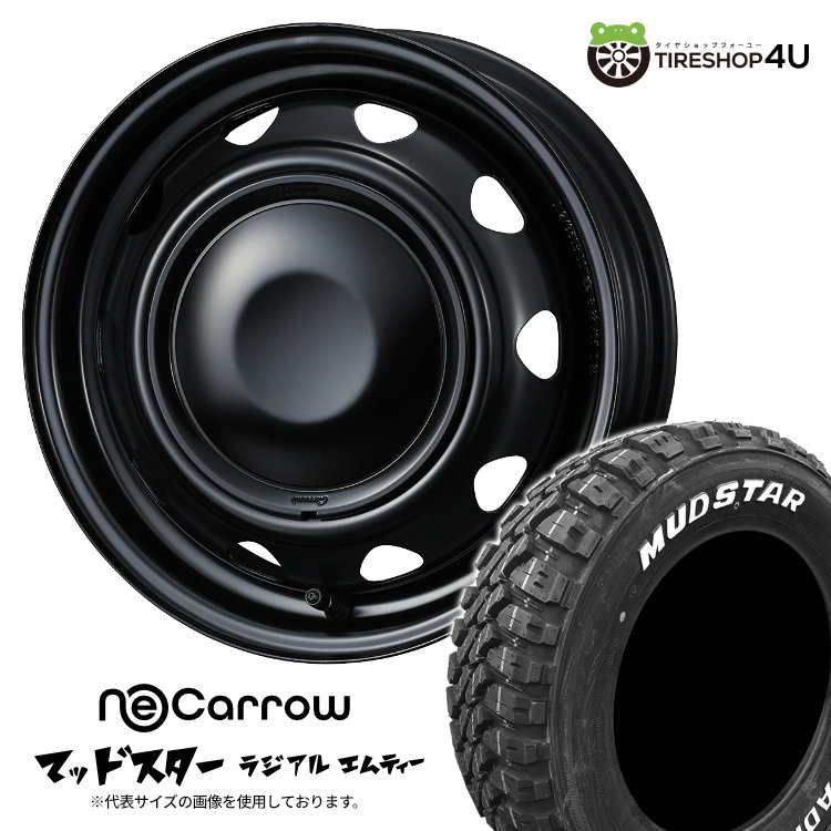 楽天市場】NeoCarrow 12X3.50B 12/100/110/114.3 +34 セミマットブラック/ブラックキャップ MUDSTAR  RADIAL A/T 145/80R12 80/78N ホワイトレター 新品 12インチ タイヤホイール4本セット価格 軽トラック 軽バン ウェッズ  ネオキャロ マッドスター ラジアル AT スチール ...