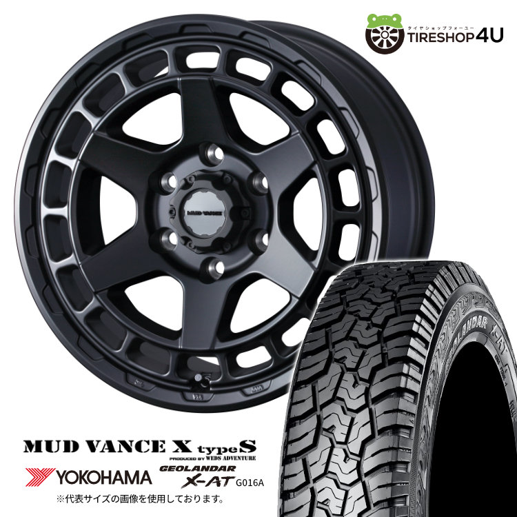 【取付対象】 WEDS MUD VANCE X typeS 16×6.5J 6/139.7 38 フルマットブラック YOKOHAMA GEOLANDAR X-AT G016A 215/65R16 109/107Q WL サマータイヤホイール 4本セット 16インチ マッドヴァンス MUDVANCEX ヨコハマ アウトラインホワイトレター 【 ハイエース 】