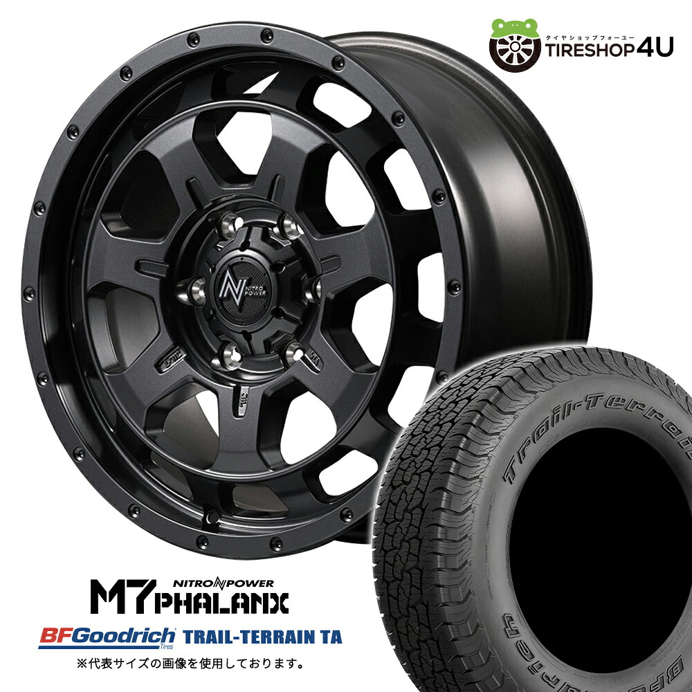 【取付対象】 NITRO POWER M7 PHALANX 18×8.0J 6/139.7 +55 バレルブラック BFGoodrich TRAIL-TERRAIN T/A BL 285/60R18 116H サマータイヤホイール 4本セット 18インチ ナイトロパワー ファランクス BFグッドリッチ ブラックレター 【 ランクル 250系 300系 】