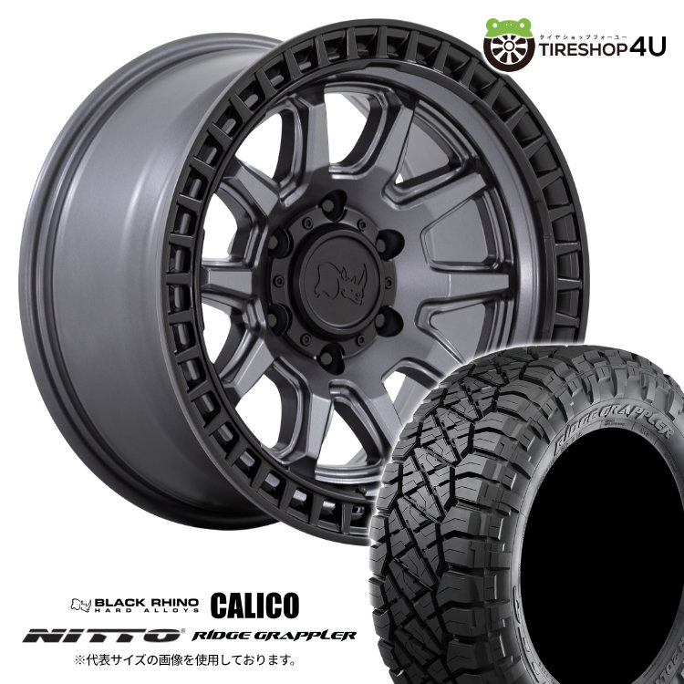 【最大P15倍】Black Rhino CALICO 17×8.5J 6/139.7 0 マットガンメタル NITTO RIDGE GRAPPLER 265/70R17 121/118Q LT サマータイヤホイール 4本セット 17インチ ブラックライノ カリコ ニットー リッジグラップラー 【 プラド トライトン 】|TIRE SHOP 4U 店