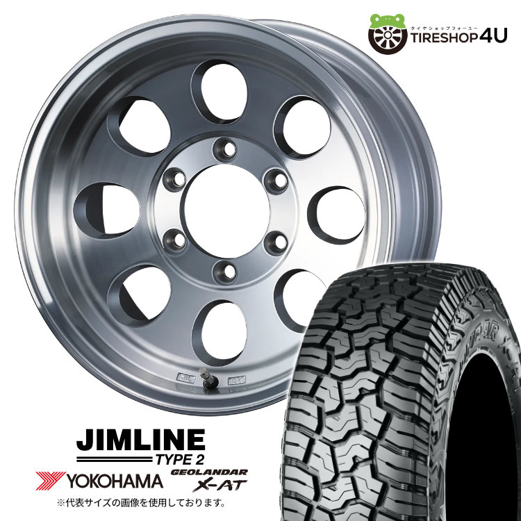 【最大P15倍】JIMLINE TYPE2 16&times;8.0J 6/139.7 0 ポリッシュ YOKOHAMA GEOLANDAR X-AT G016 265/70R16 116T XL サマータイヤホイール 4本セット 16インチ ジムライン タイプ2 16x8j ヨコハマ ジオランダー 【 プラド ランクル 80などの旧車 】｜TIRE SHOP 4U 店