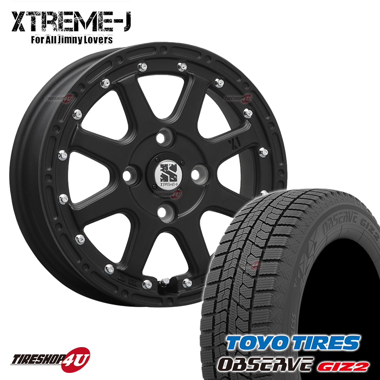 スタッドレスタイヤホイール 4本セット 21年製 Toyo Observe Giz2 155 65r14 Mlj Xtreme J 14x4 5j 4 100 43 フラットブラック トーヨー オブザーブ ギズ2 エクストリームj 新品 14インチ N Box タント スペーシア Ekクロス アルト 軽自動車 など Fitzfishponds Com