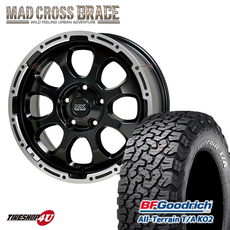 【楽天市場】DELTA FORCE OVAL デルタフォース オーバル 16x7.0J 5/114.3 +35 7J マットブラック BFグッドリッチ  KO2 235/70R16 ホワイトレター BFGoodrich オールテレーン タイヤホイール4本セット デリカD5 RAV4 など 新品 取付対象  16インチ ...